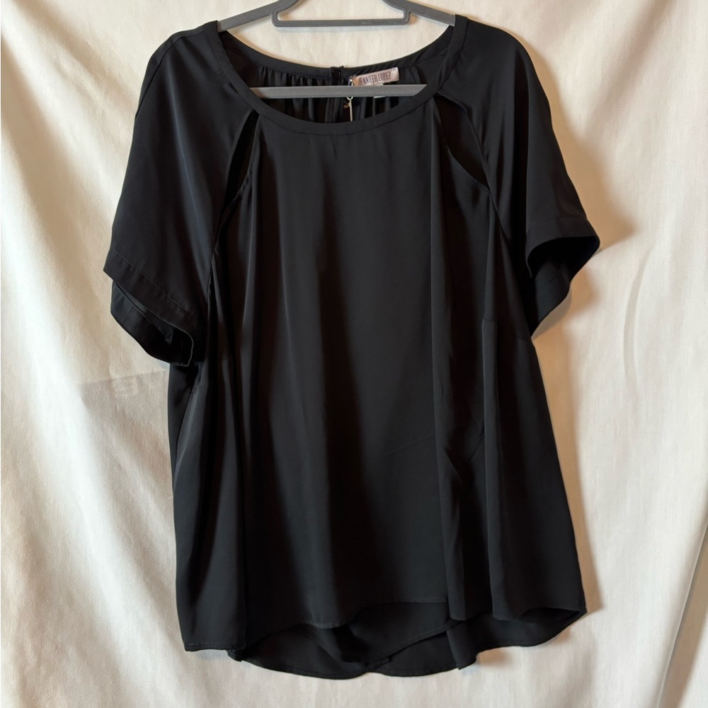 NWT Jennifer Lopez 3X Black Blouse